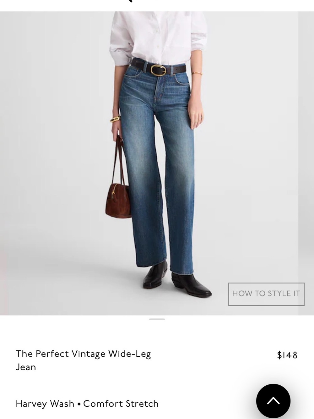 Madewell Harvey Wash Wide-Leg Jeans in Blue